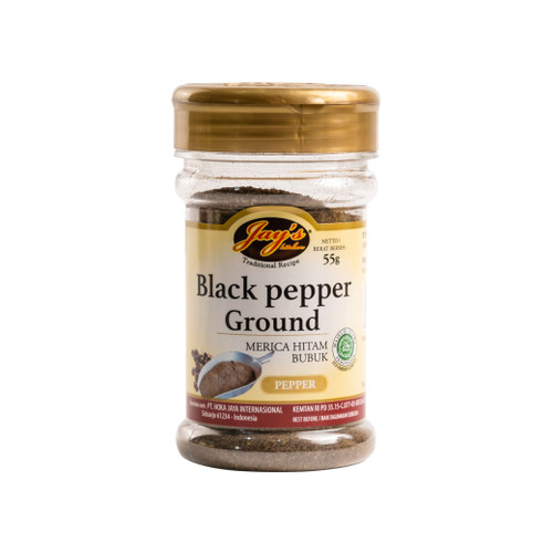 

Jay's Black Pepper Ground (Merica Hitam Bubuk) 55gr