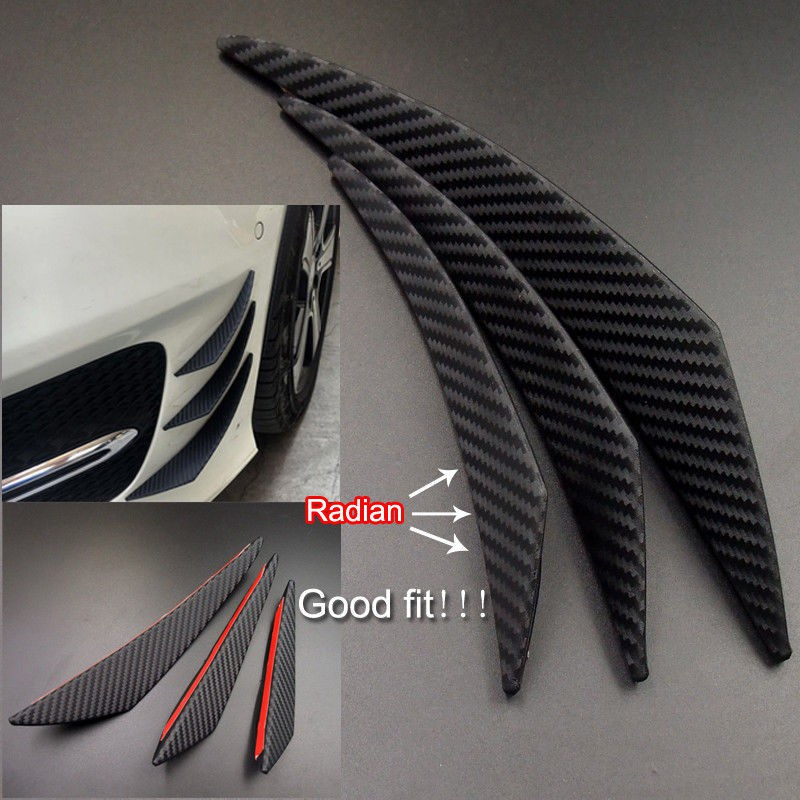 KARET BODY MOBIL CAR LIP FRONT BUMPER ISI 6 CARBON
