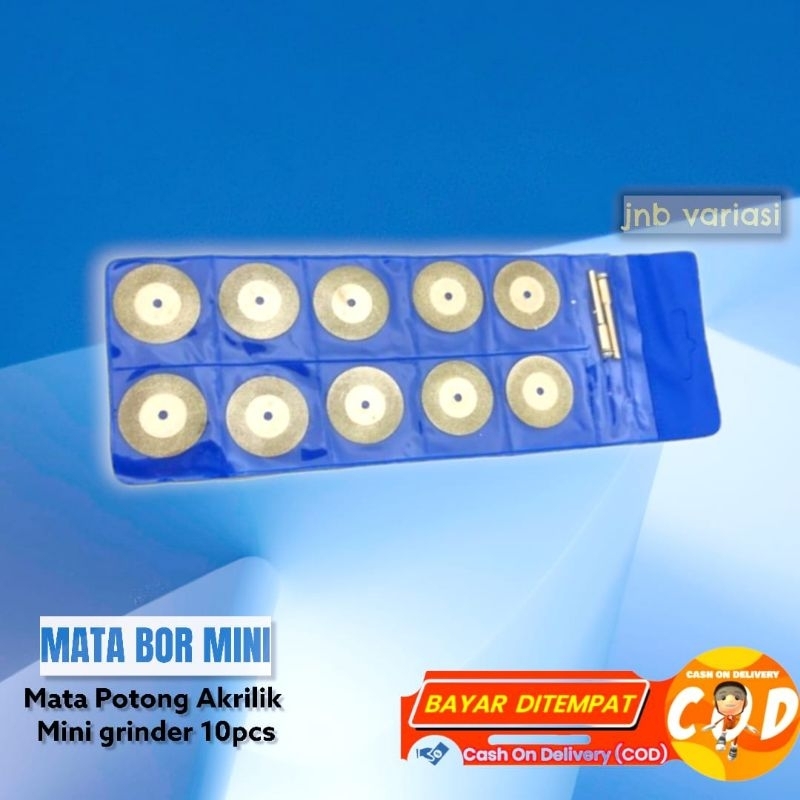 Mata potong batu akrilik kaca mika cun mata potong bor mini cun set 10pcs