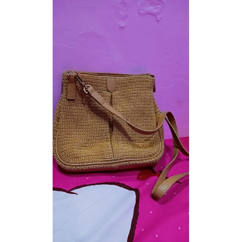 sale kilat tas dowa lossie kuning preloved like new