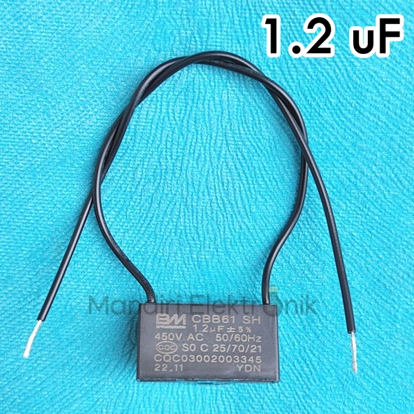 Kapasitor Kipas Angin 1,2uf - Kapasitor Kotak 1.2 Mikro - Capacitor Fan Cosmos 1,2 Mikro