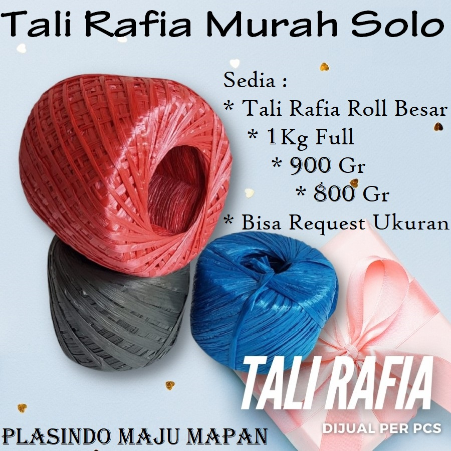 

Tali plastik 1kg full / Tali rafia 1kg full / Tali hitam tali plastik