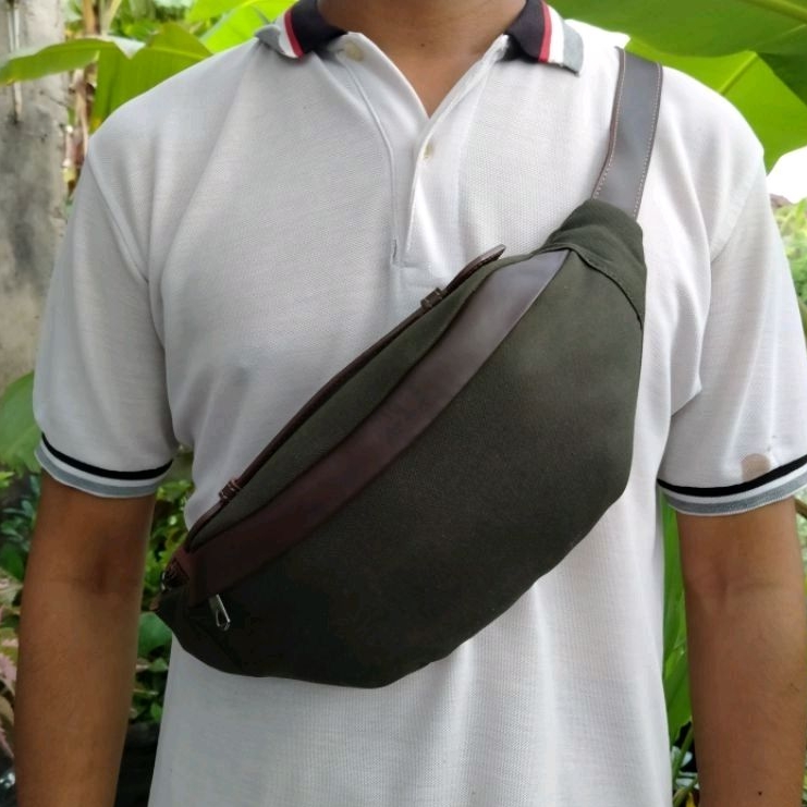 WAIST BAG TAS KULIT KOMBINASI KULIT