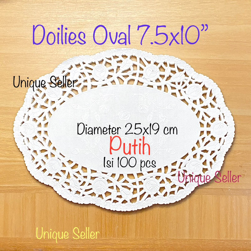 Doilies Paper Oval 4.5x6.5” 7.5x10” 8x12”isi 100 Putih / Doyleys Paper Oval Putih 11x17cm 19x25cm 20x30cm / Kertas Alas Renda Oval 8 x 12 / Kertas Renda 8”x12&quot; / Paper Doilies 20 x 30 cm / Doily Doyly Paper 11x17 19x25 20x30 cm