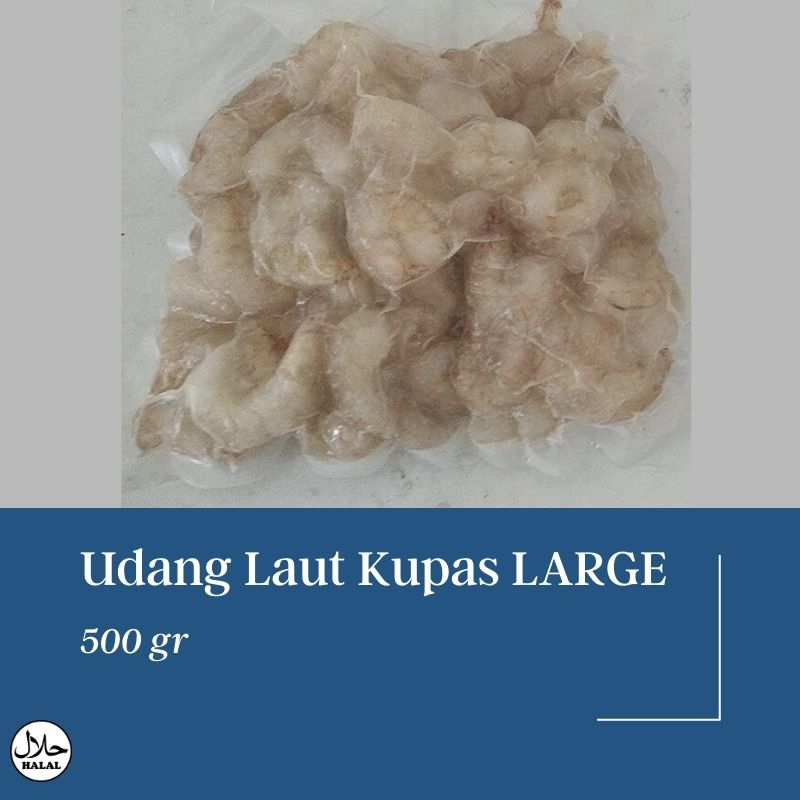 

UDANG Laut KUPAS BERSIH LARGE 500 gr