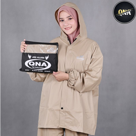 JAS HUJAN RAINCOAT Pria Wanita Terbaik BY QNA HITAM