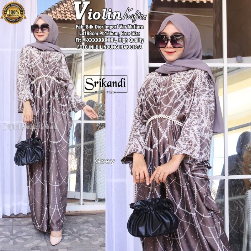 Violin kaftan dior silk premium