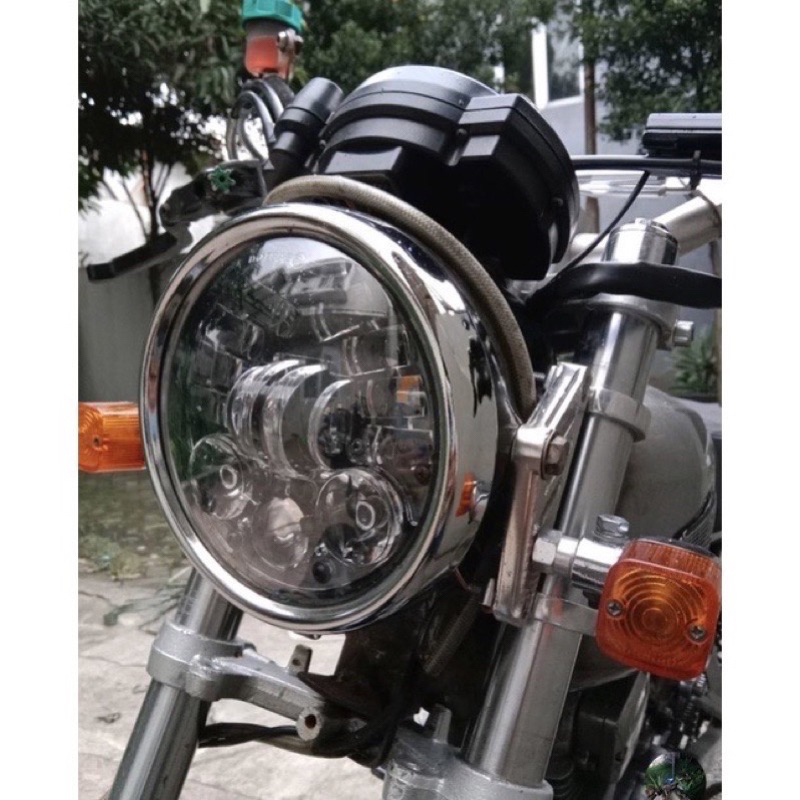 Headlamp Daymaker 19 Led 7 Inch Dus Hitam Polos Import 90 Watt original DOTSAE