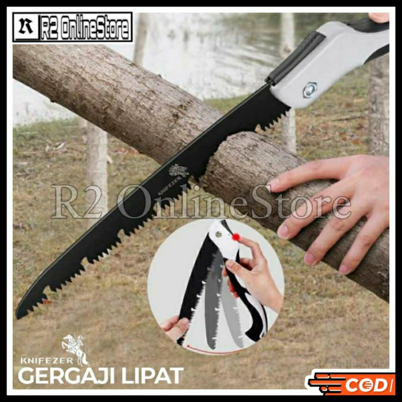 Gergaji Lipat Portabel Folding Wood Hand Saw 300mm 240mm 210mm 180 mm - Original Import - Alat Perka