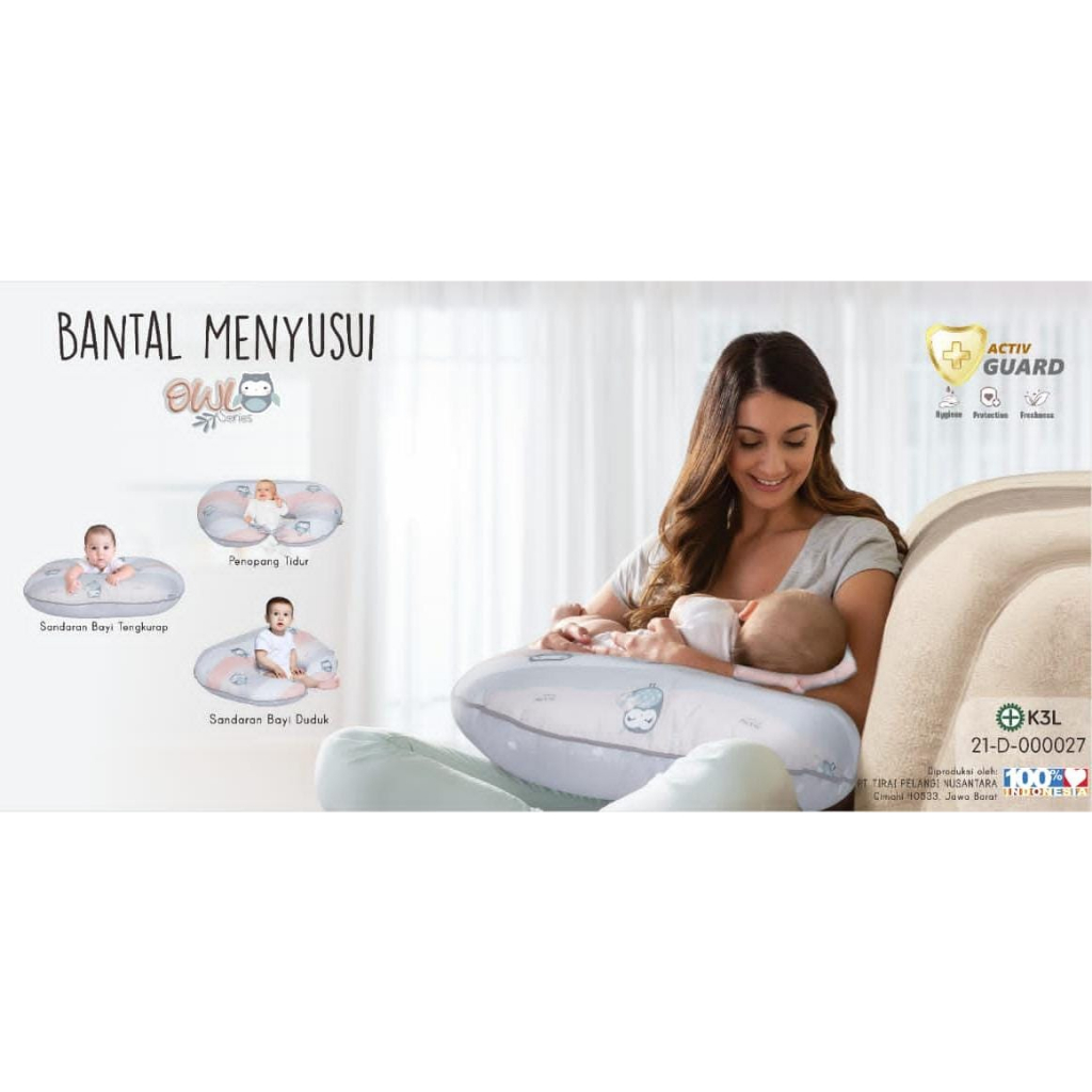 Vee&amp;Mee VMB2080 Bantal Ibu Menyusui + Bantal Lengan - Owl Series