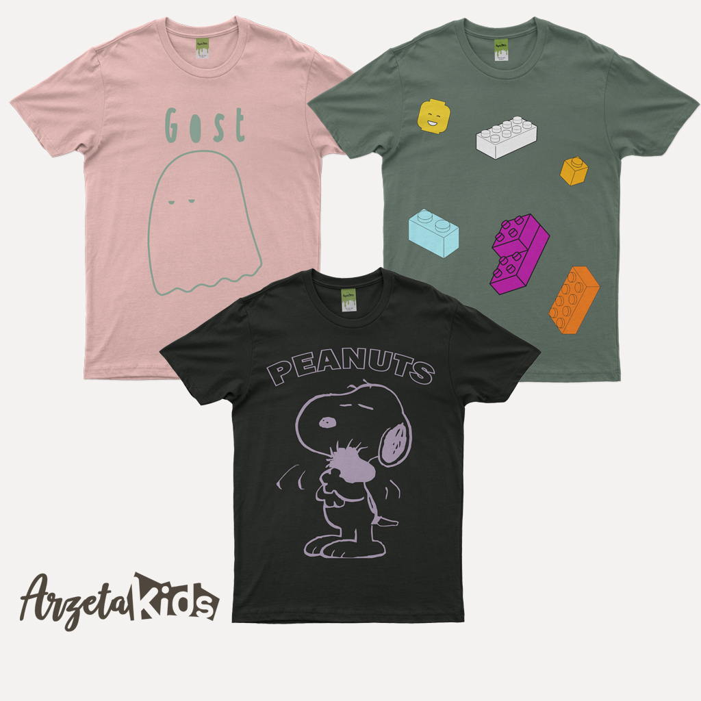 KAOS ANAK, ATASAN ANAK. T-SHIRT ANAK LELAKI PEREMPUAN CATTON BAMBOO 30S 2-12 TAHUN PREMIUM