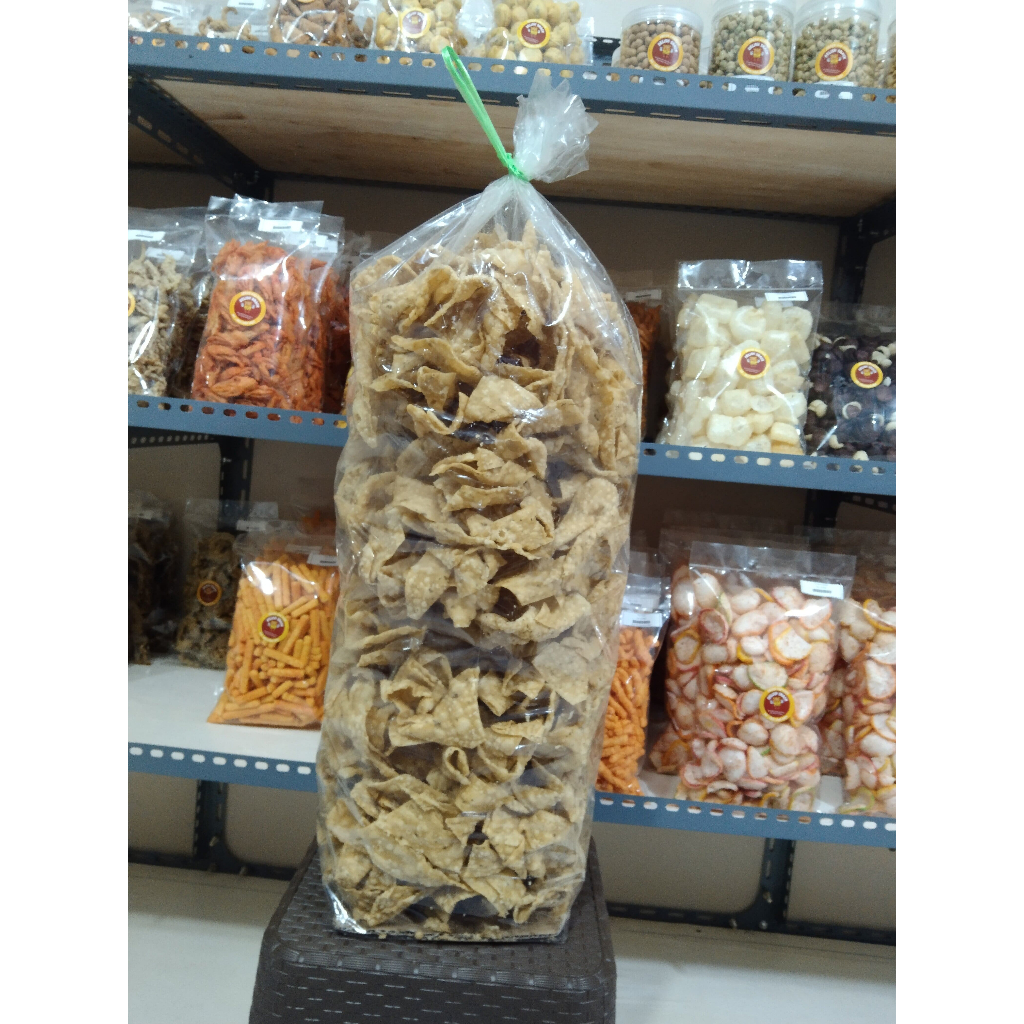 KERIPIK BAWANG / KERIPIK PANGSIT / KERIPIK BAWANG / PANGSIT / KILOAN / 1 BALL