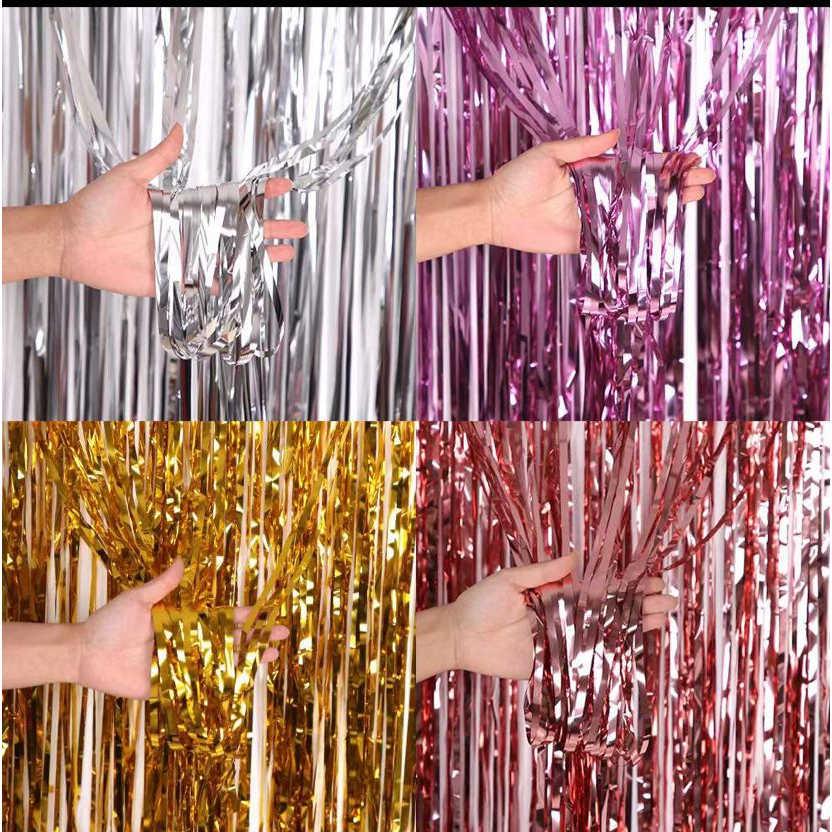 HLS - Tirai Dekorasi Ulang Tahun / Tirai Foil Ultah / Tirai Pesta / Tirai Ulang Tahun Dekorasi / Tir