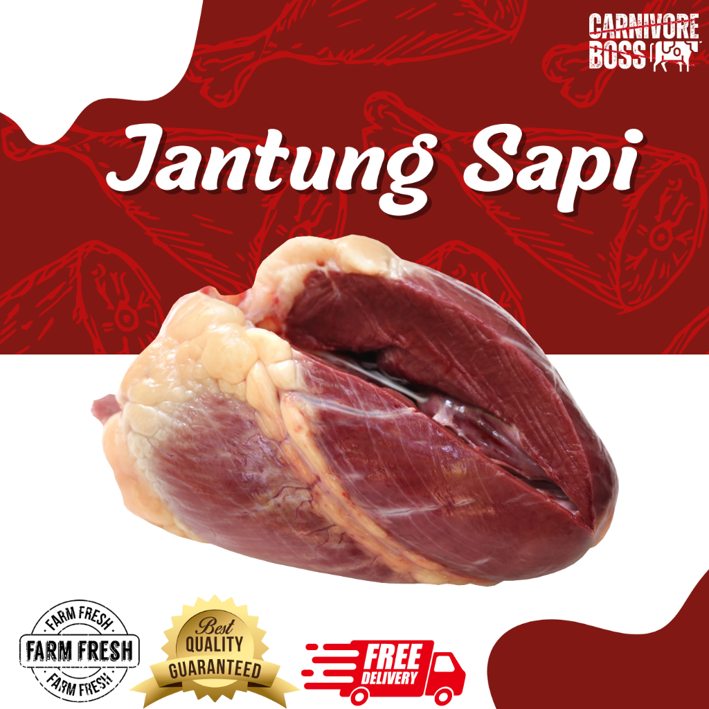 

JANTUNG SAPI SUPER FRESH PER PCS / JANTUNG SAPI / JEROAN