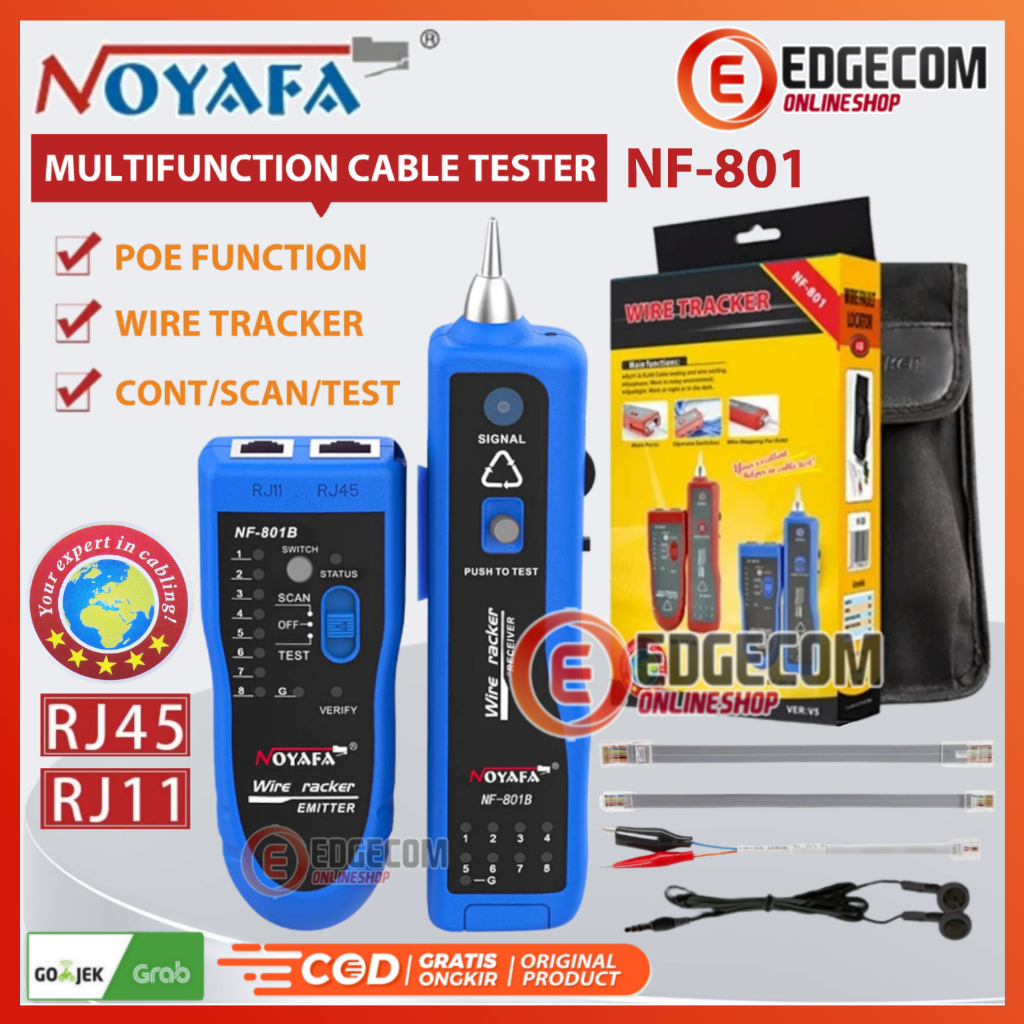 NOYAFA NF-801 Kabel LAN Tester Network &amp; Wire Tracker POE Line Cable Scanning power