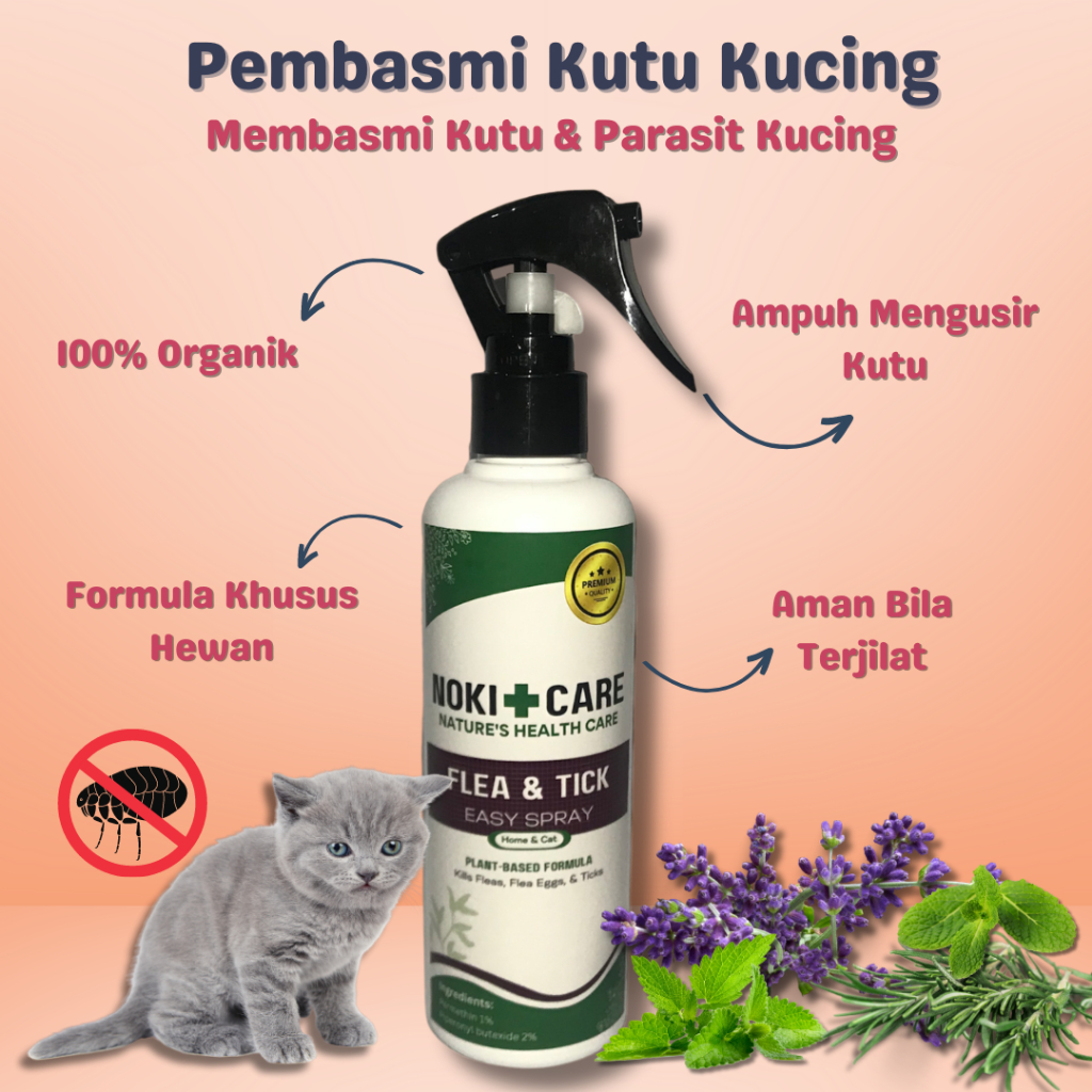 PEMBASMI KUTU KUCING ALAMI 250ML ANJING KELINCI EASY REMOVER CAT FLEA ANTI KUTU PADA KASUR DAN KANDA