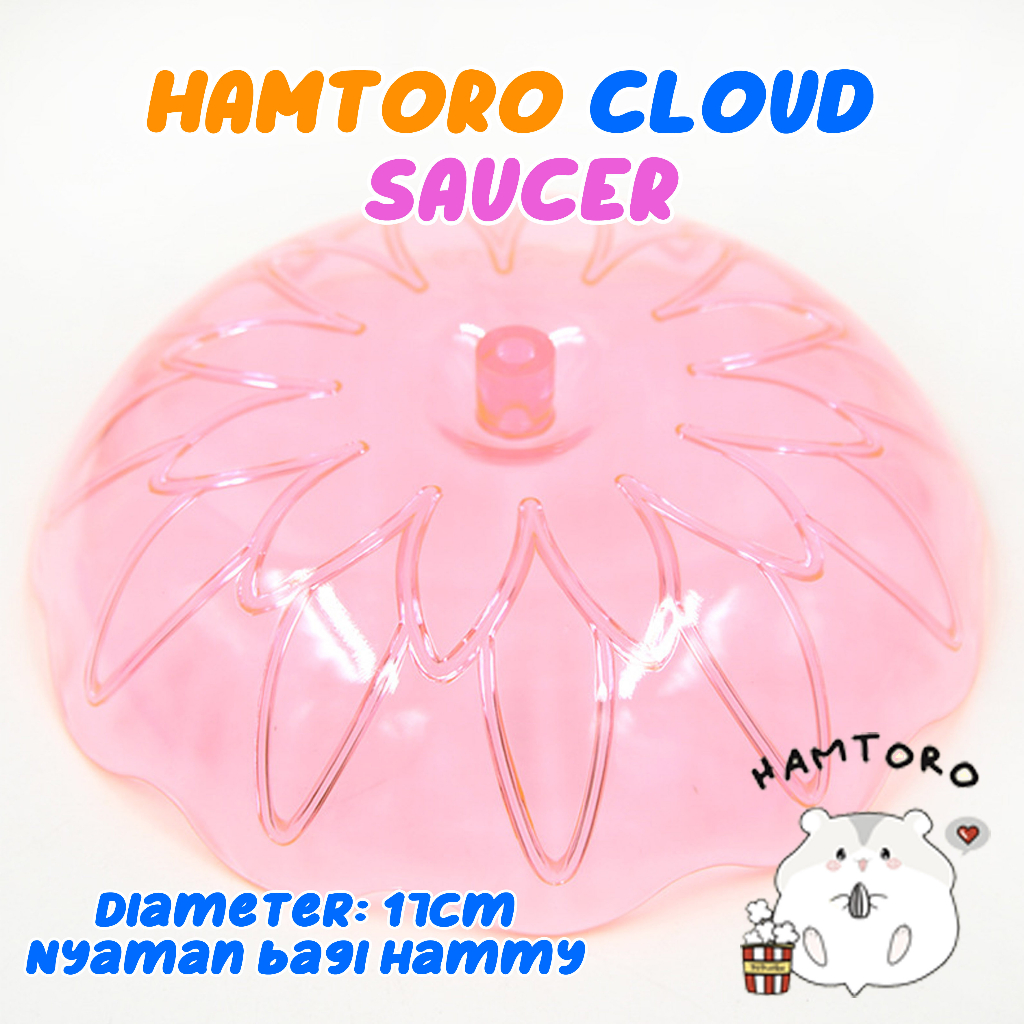 Hamtoro Cloud SAUCER Mainan Hamster Kincir Luas Diameter 17cm