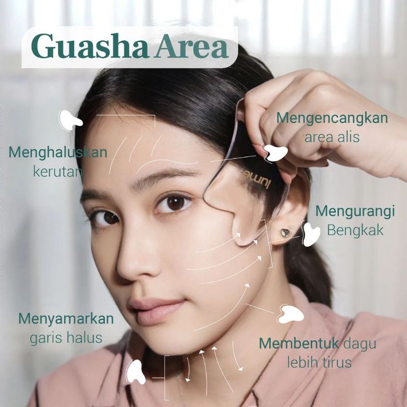 Lume Guasha Massage Tool Alat Pijat Wajah Meniruskan Mengencangkan, Anti Kerut