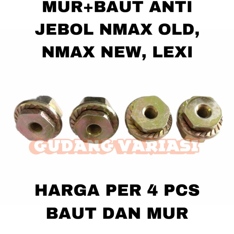 MUR + BAUT ANTI JEBOL VISOR BUAT MOTOR YAMAHA NMAX NEW NMAX OLD LEXI XMAX ADV AEROX PCX PER 4 PCS