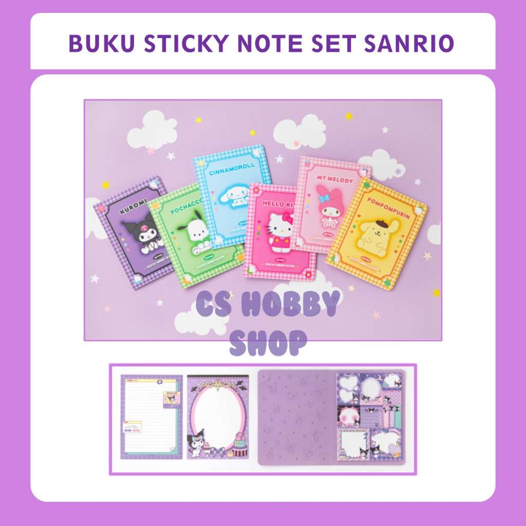

Buku Sticky Notes Set Sanrio Cinnamoroll My Melody