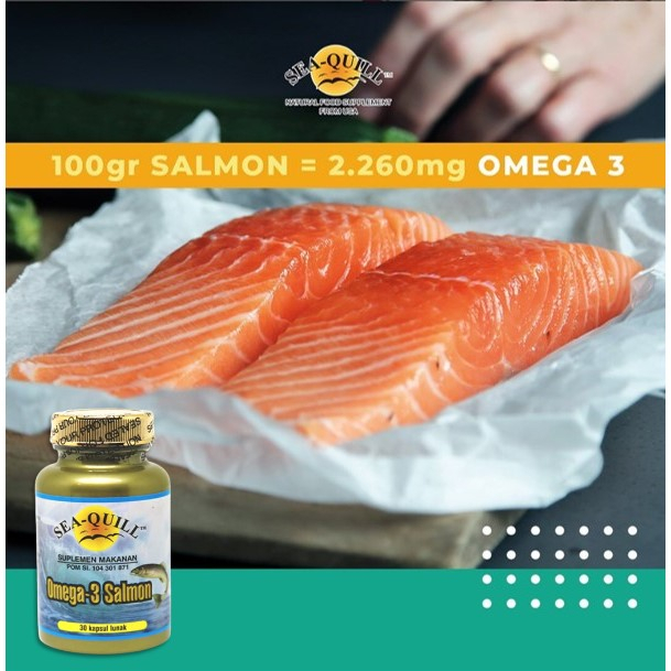 [BPOM] Sea-Quill Omega 3 Salmon 60 Softgel / Sea Quill Minyak Ikan / Seaquill Omega-3 / Vitamin Kolesterol Jantung Hipertensi / MY MOM