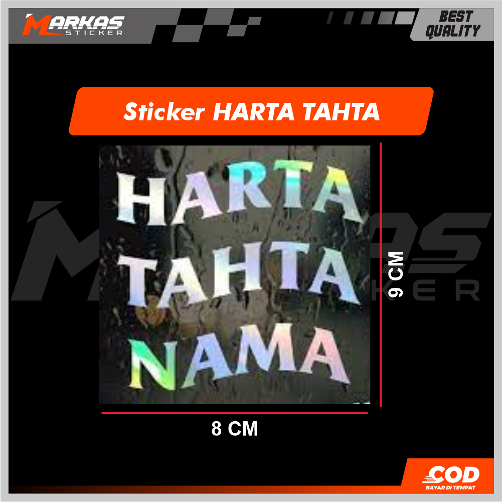 stiker harta tahta, sticker kekinian custom nama sticker keren STIKER HP ,MOBIL,MOTOR