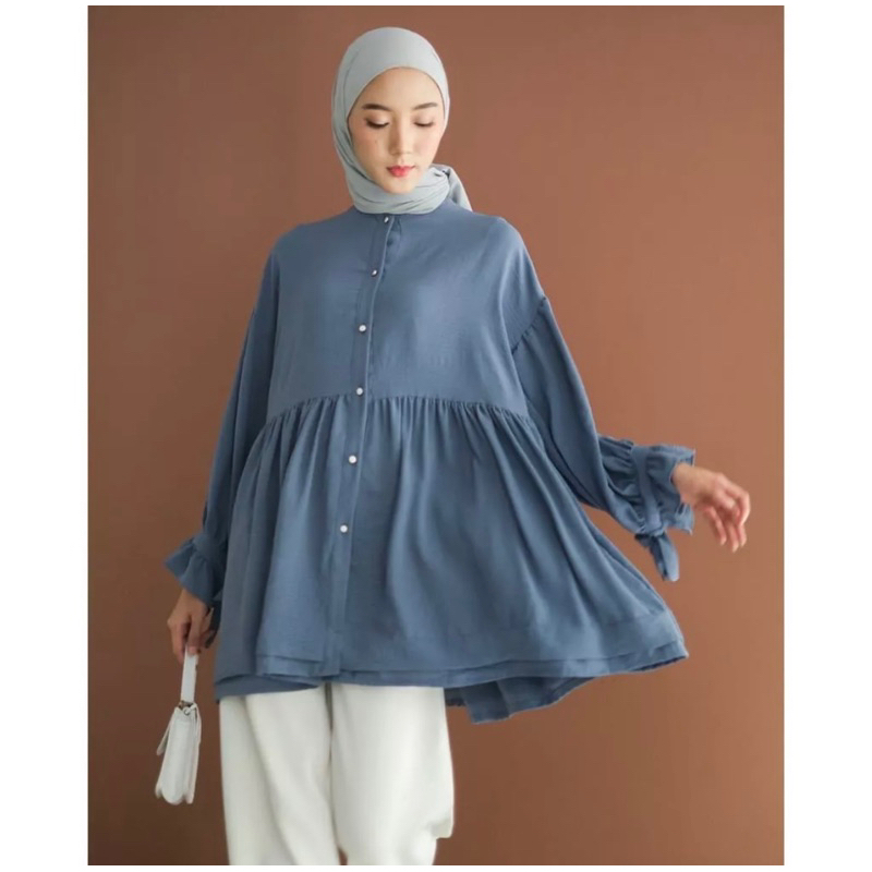 ENZY BLOUSE KEMEJA WANITA NEW MODEL FIT XL