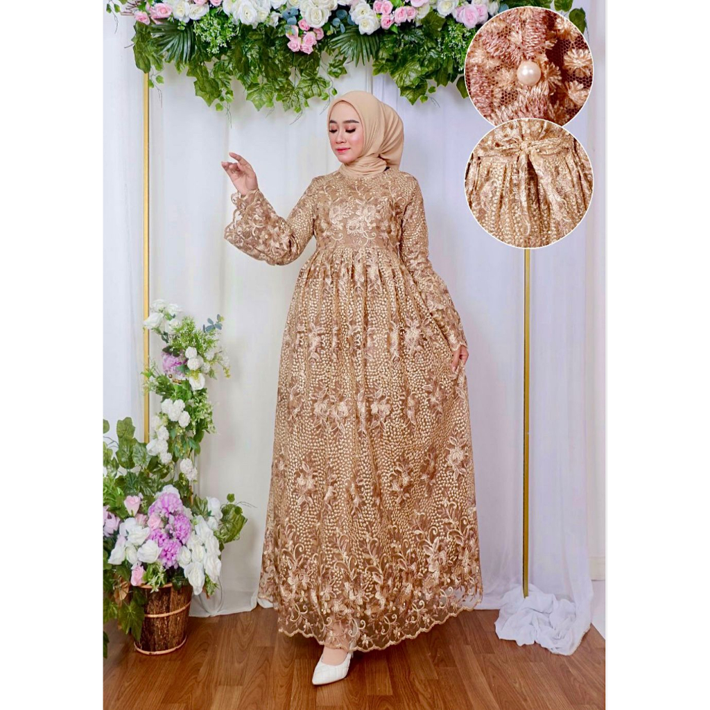 LAILA EXCLUSIVE//MODEL BAJU GAMIS DRESS LAILA PESTA PERNIKAHAN TERBARU ORIGINAL MODERN