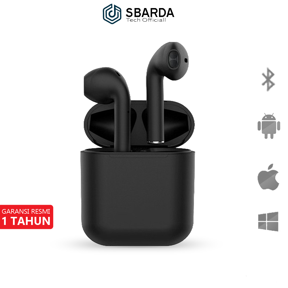 [ ✅ TERBARU 2023 ] Headset Earbuds Bluetooth 5.0 Inpods 12 Nirkabel dengan Pengurangan Kebisingan Aktif, Baterai Tahan Lama, Suara Bass Jernih, dan Desain Ergonomis Henset Hedset Hengset Bloetooth Headphone Gaming By Sbarda Tech Officiall