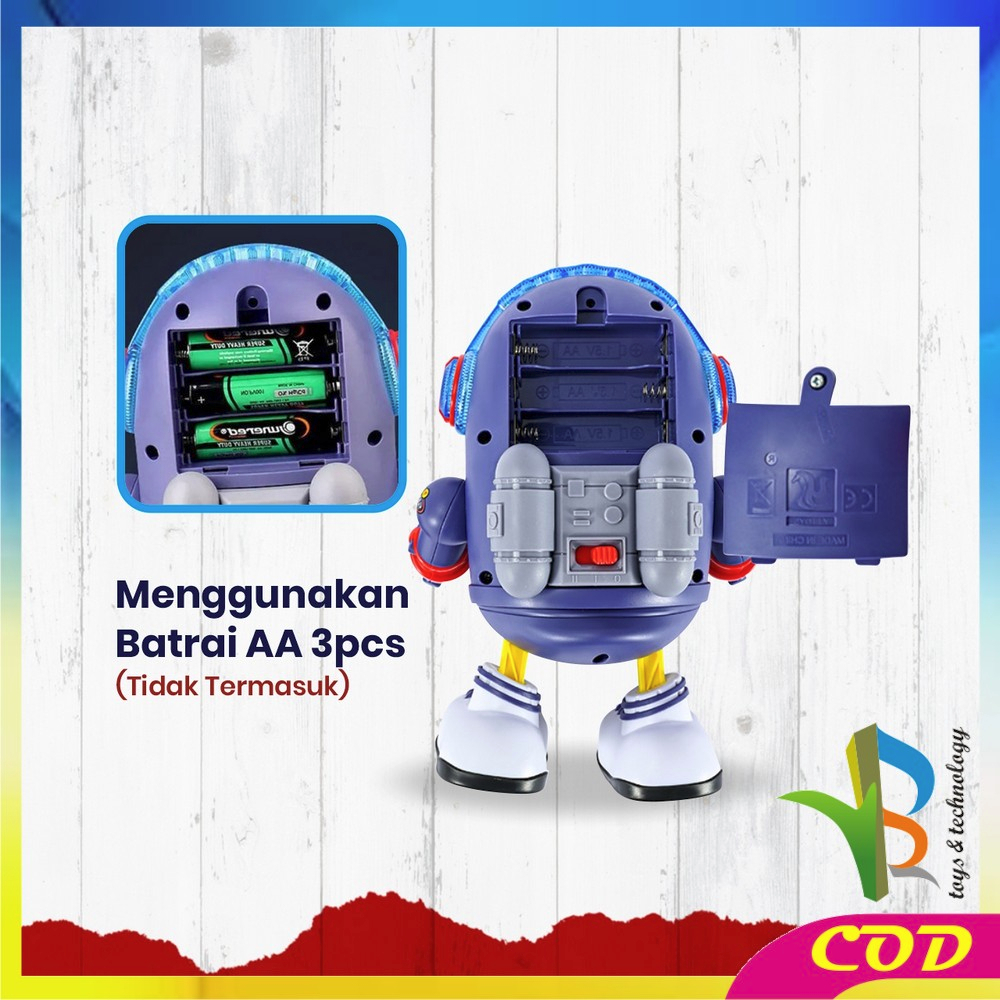 RB-M311 Mainan Anak Bebek Astronot Joget Robot Menari Ada Lampu + Musik / Dancing Robot Joget Space Duck Dance Kids / Mainan Bebek Luar Angkasa