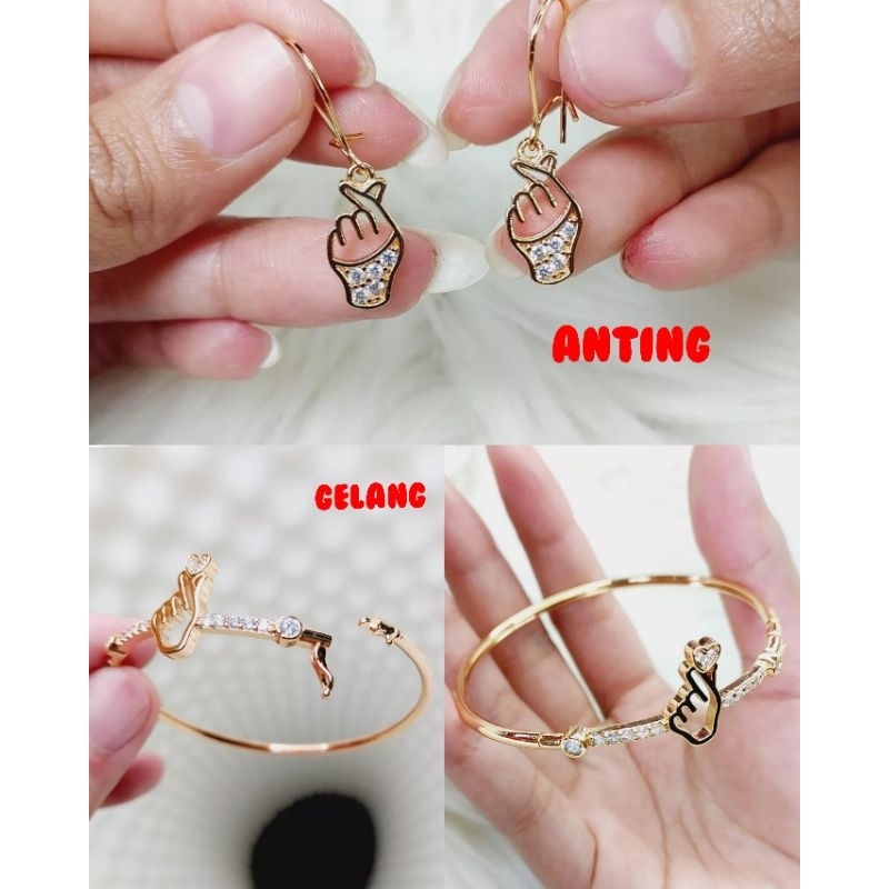 Gelang dan Anting Emas Muda kadar 15% (ANTING 1,5 GRAM DAN GELANG 2,2 GRAM)