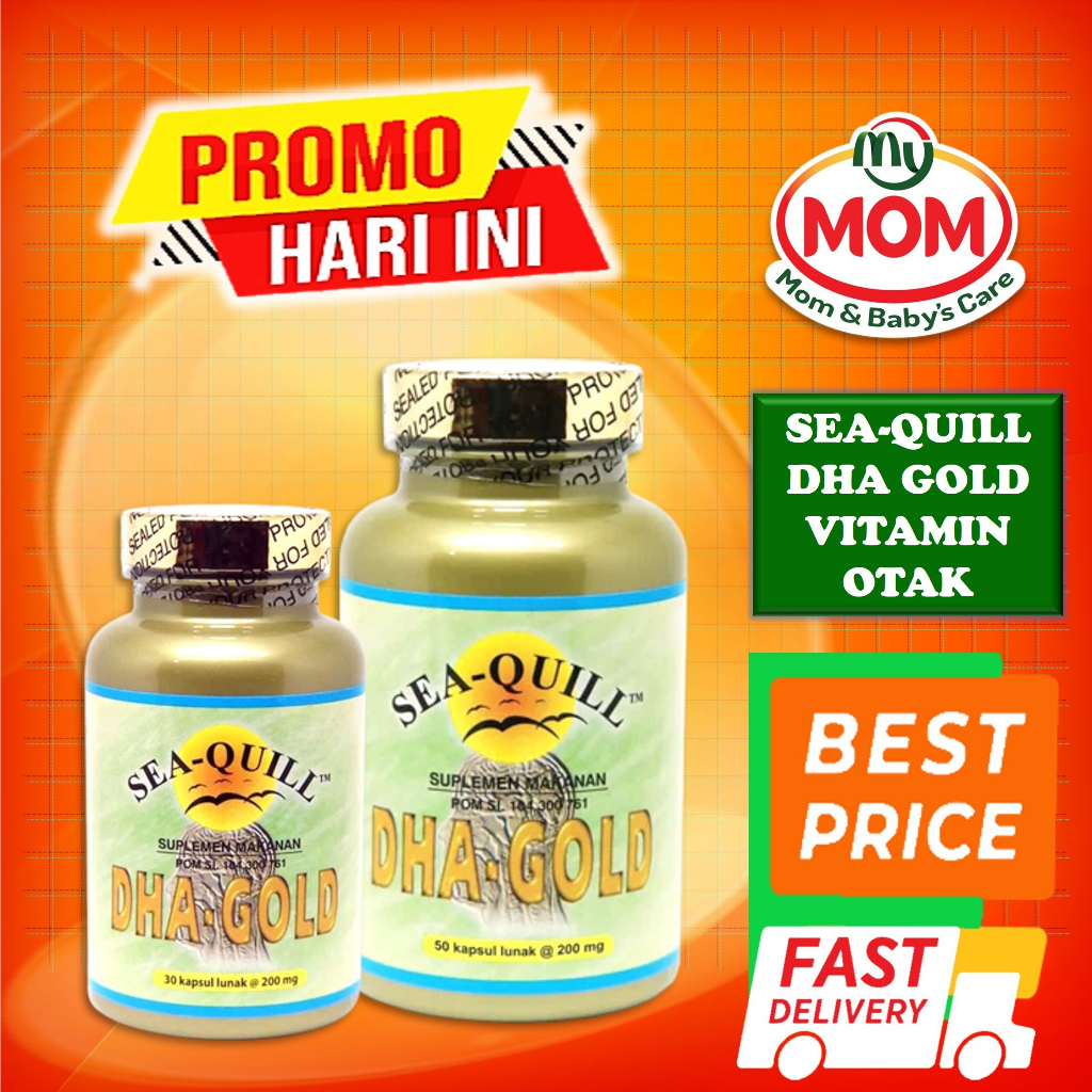 [BPOM] Sea-Quill DHA Gold 200mg Isi 30 Tablet / Sea Quill DHA Gold / Seaquill / Vitamin Otak / MY MOM