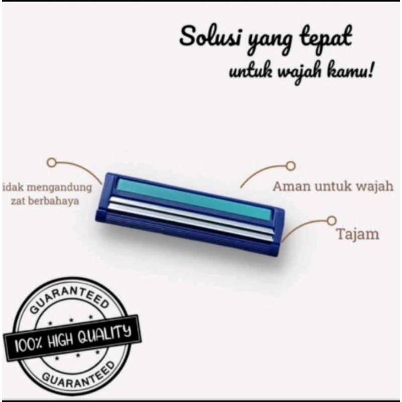 Pisau cukur kumis Gillette biru 2 razor 1 pcs