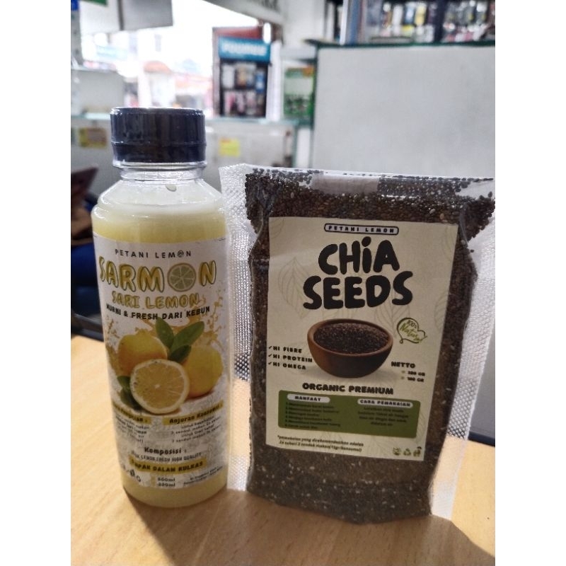 

Paket Detox Chia Seed+Sari Lemon sehat/Chia seed premium/Sari lemon asli