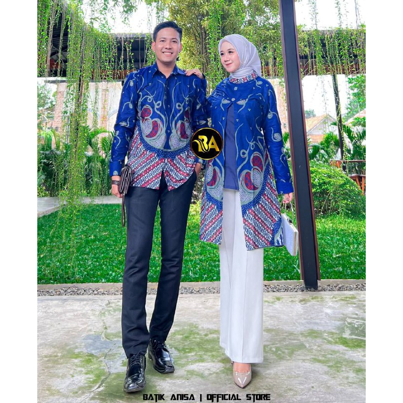 Atasan Tunik Bolero Batik Couple Kemeja Batik Pria Lengan Panjang Best Seller Kain Katun Batik Jumbo