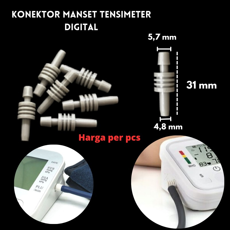 Konektor Manset Tensimeter bentuk L / I - Accessories Connector Manset for Tensimeter Digital