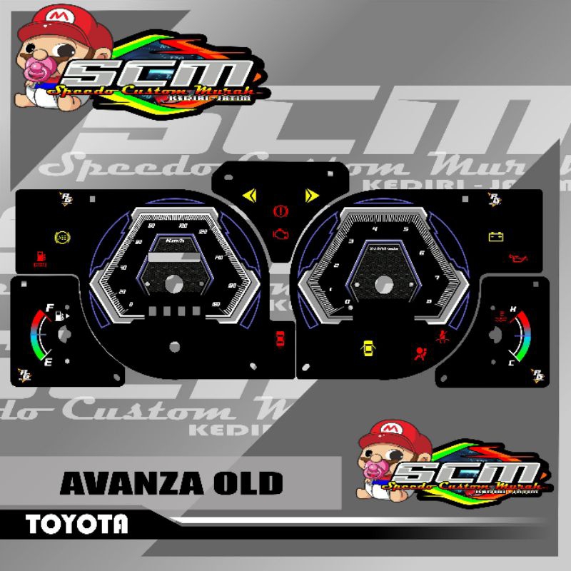 papan speedometer custom avanza old panel spido meter avanza old