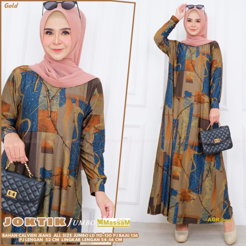 GAMIS WANITA JUMBO TERBARU Joktik jumbo matt calvin jeans Premium ld 110 melar 130 dres wanita konda