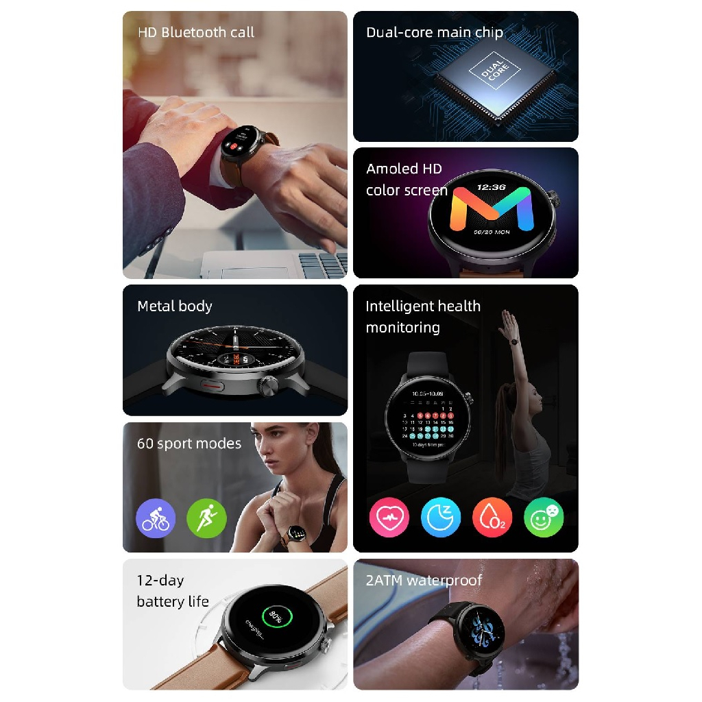 MIBRO WATCH LITE 2 - Sporty Smartwatch with 1.3 inch AMOLED Screen