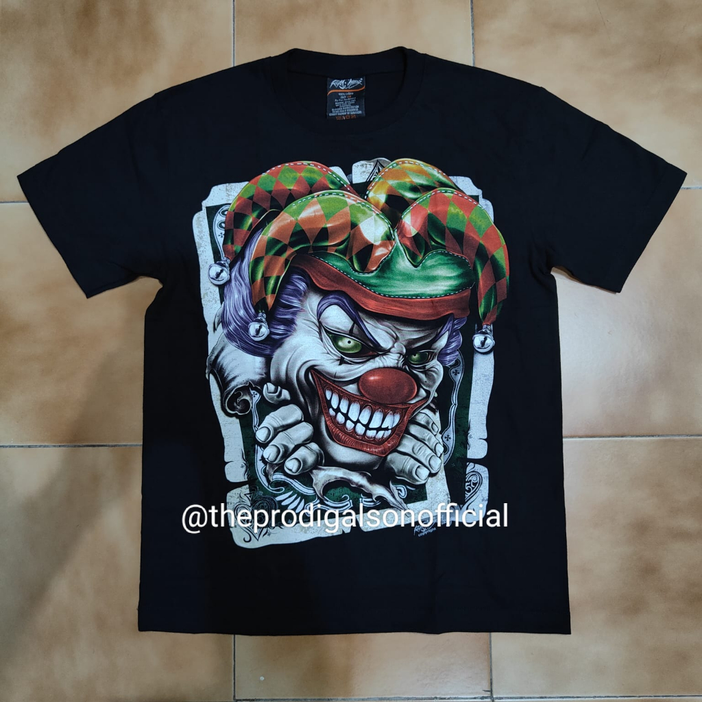 Kaos Rock Chang Import Size XXL Joker Kartu 2 Glow in The Dark