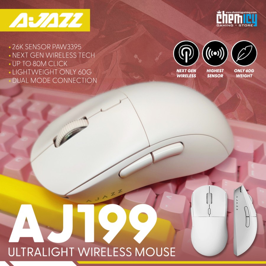 Ajazz AJ199 / AJ-199 Ultra-Lightweight Wireless Gaming Mouse