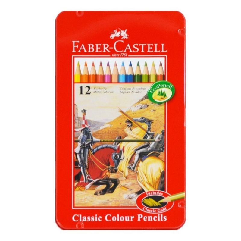 

Pensil Warna Case Faber Castell 12 Warna / Colour Pencils Tin Case 12