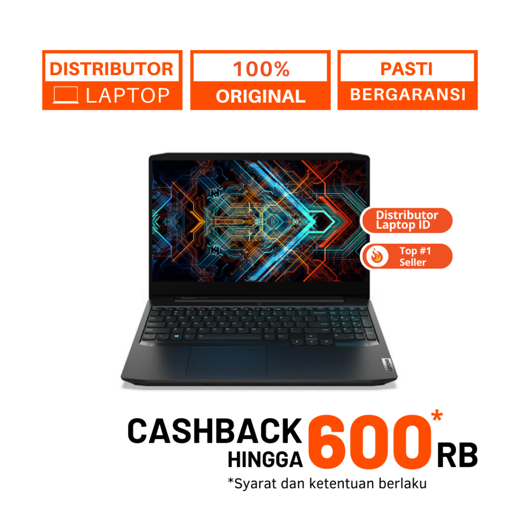 LAPTOP LENOVO IDEAPAD - LAPTOP GAMING 3i i5-11300H  RTX 3050 / 16 INCH / RAM 8GB SSD 256GB / 120Hz - BISA CICILAN 0%