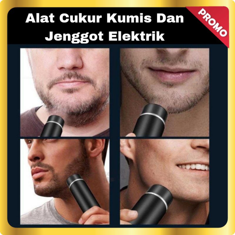 Alat Cukur Kumis dan Jenggot Elektrik Mini Portabel Trimmer Shaver