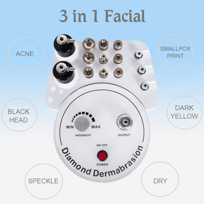 3 in1 Diamond Microdermabrasion Machine Water Spray Exfoliation Beauty Machine Removal