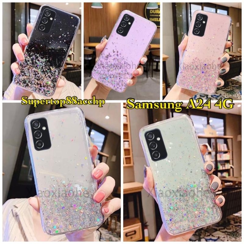 Samsung Galaxy A24 4G/5G Casing Soft Case Tpu Bahan Premium Glitter Glossy