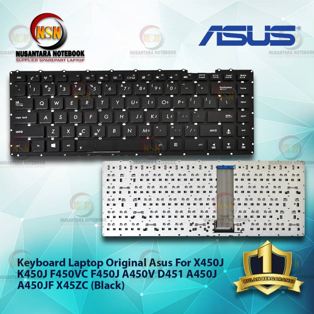 Keyboard Original Laptop Asus X450J K450J F450VC F450J A450V D451 A450J A450JF X45ZC