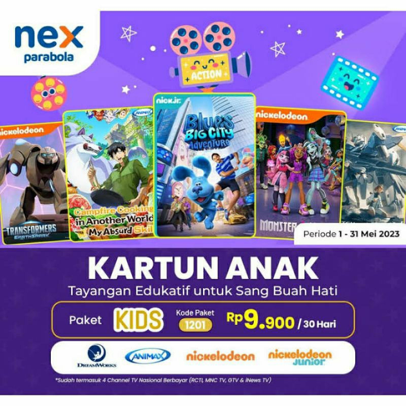 Paket Nex Parabola Kids 30/180/360 Hari