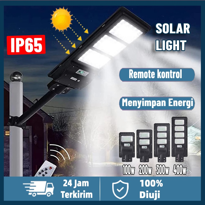 Solar Street Light 100W 200W 300W 400W 500W lampu jalan tenaga surya IP67 tahan air outdoor lampu tenaga surya otomatis