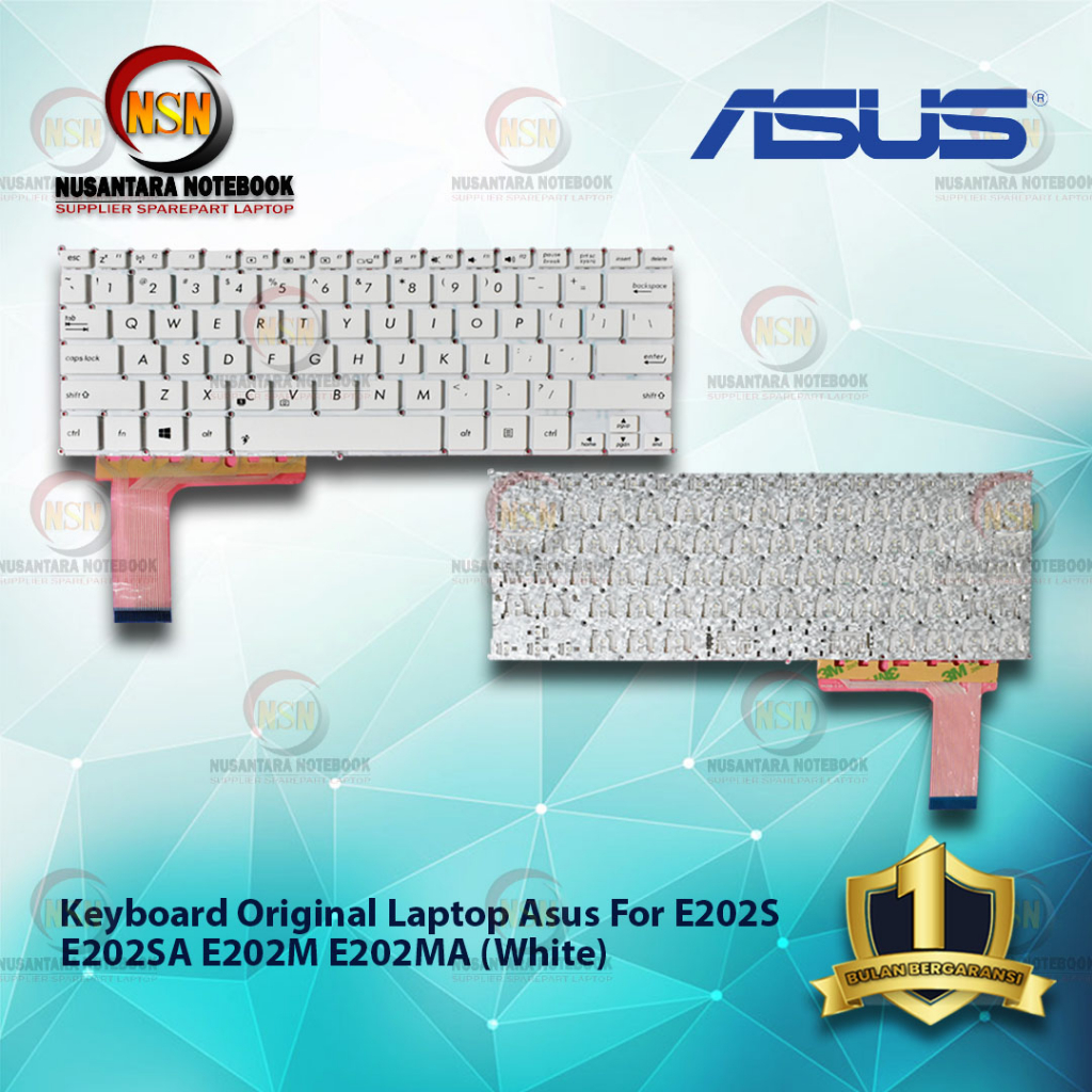 Keyboard Original Laptop Asus E202S E202SA E202M E202MA - Putih White